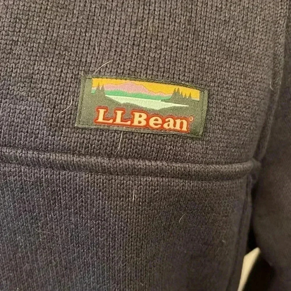 LL Bean Quarter Button Sweatshirt-Sz M - Picture 4 of 5